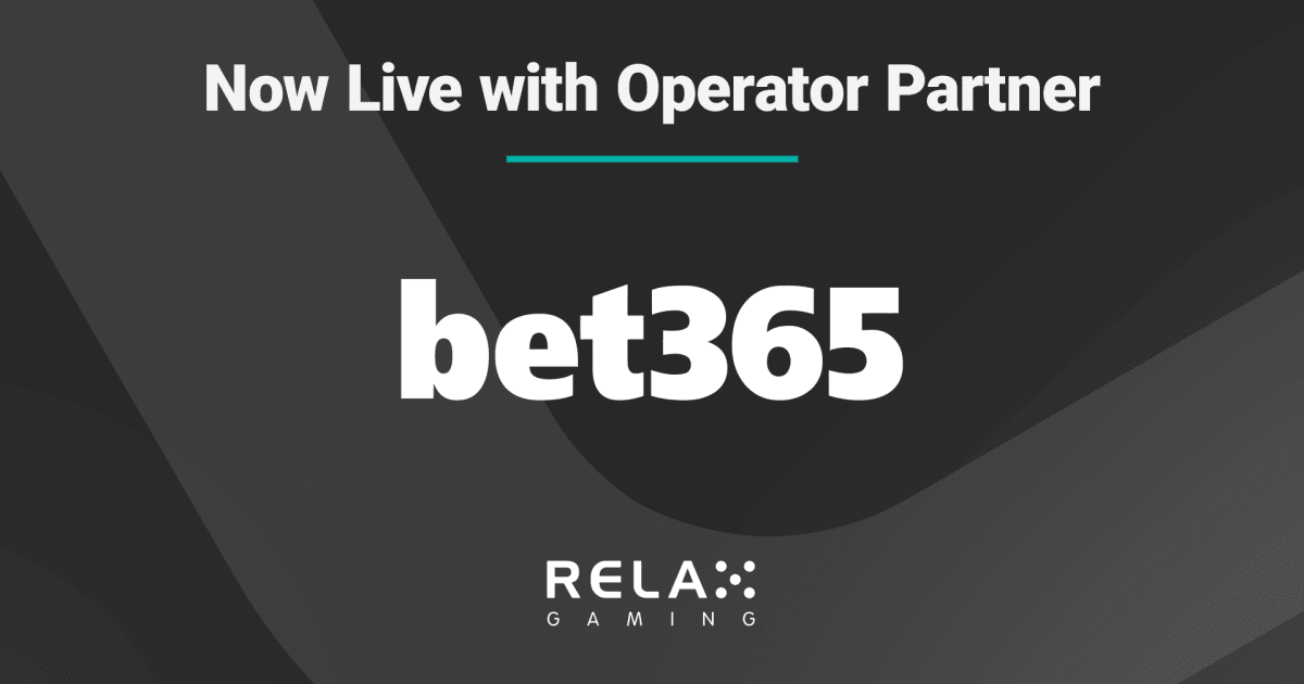 Los títulos de Relax Gaming se lanzarán en vivo en bet365